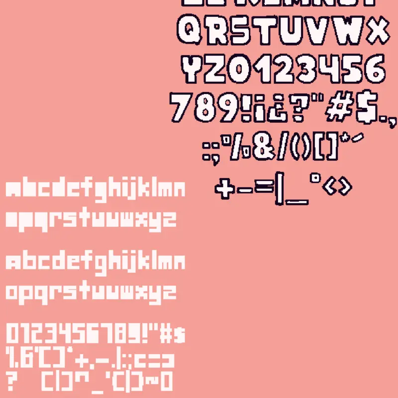 Free to use fonts from deltarune and fnf by @vic143286