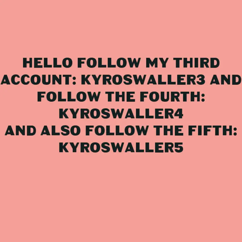 Follow these by @kyroswaller2