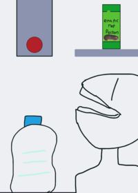He drinks everything (even poison)
