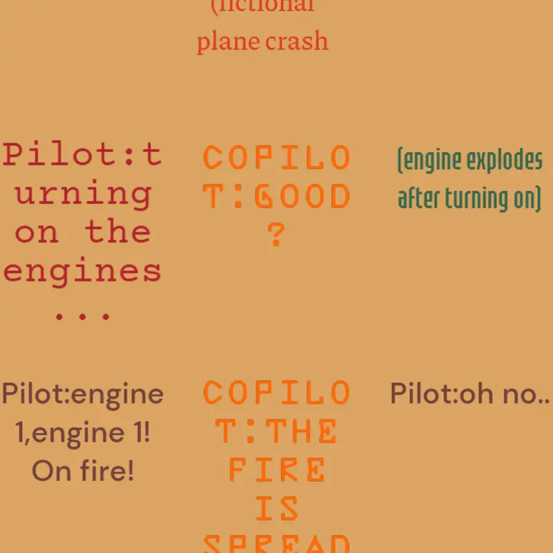 A fictional plane crash by @EliasYanto