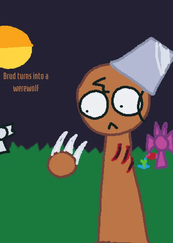 Brud turns into a werewolf! by @greenstarlovesvarold