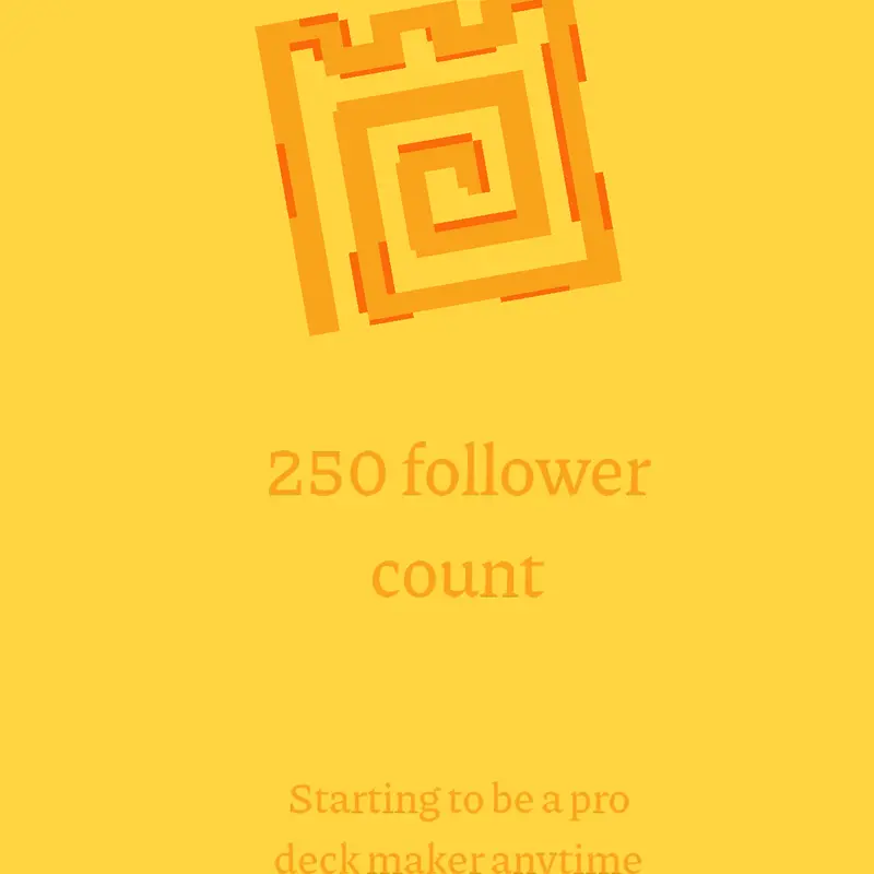Achievment of 250 followers by @MiguelRodSie