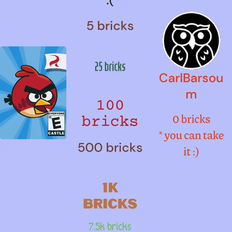 Pls donate bricks :( by @CarlBarsoum