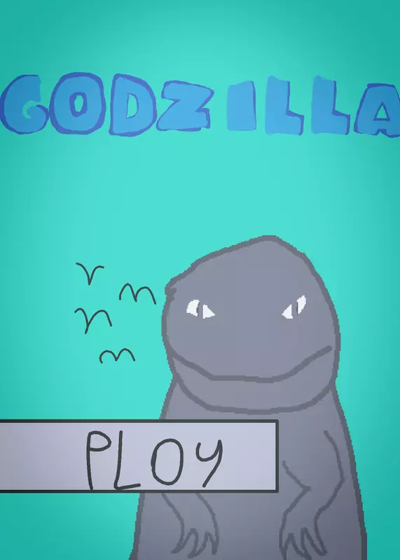 Godzilla with top view by @Remix_studios