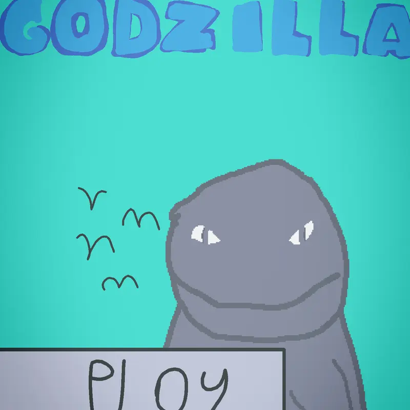Godzilla with top view by @Remix_studios