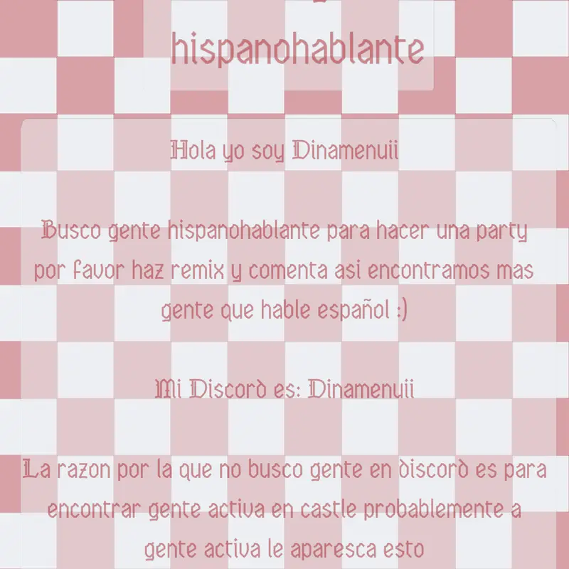 Hola busco gente español by @Dinamenuii
