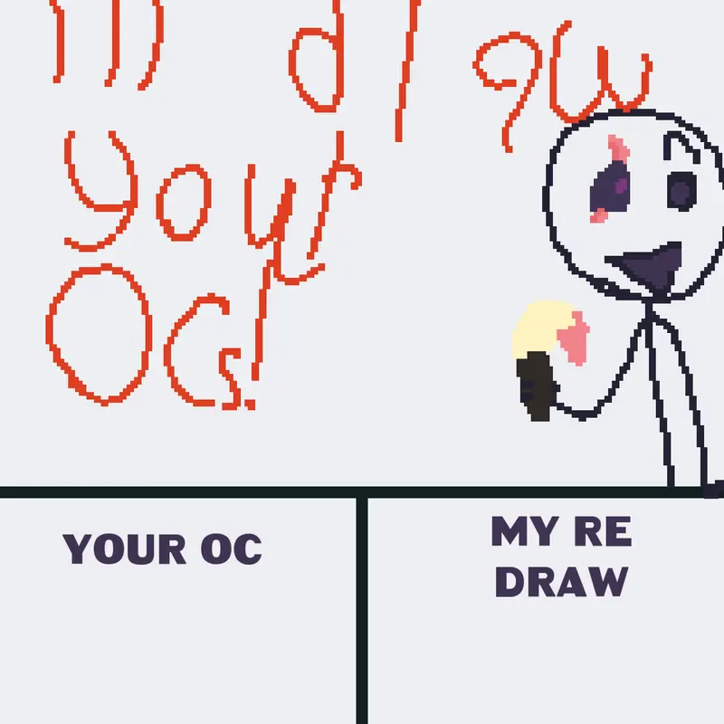 I will redraw your ocs! by @pu1pl3B3an