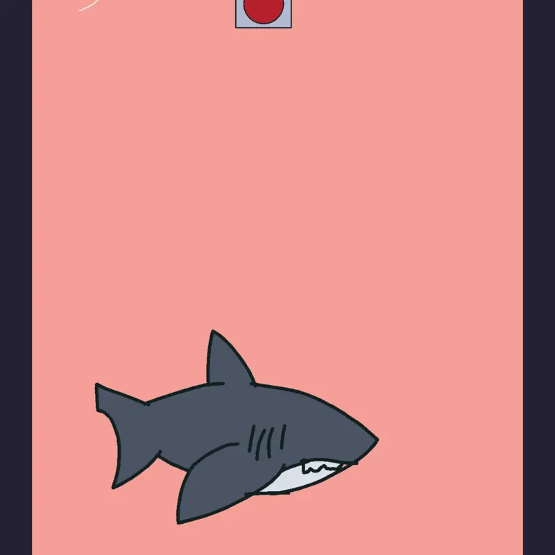 Apple shark eat by @sharkrun