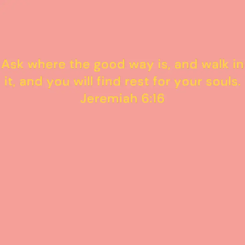 Jeremiah 6:16 by @nbby