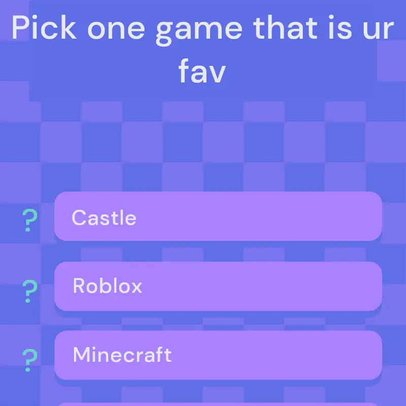 Just choose by @Omastic