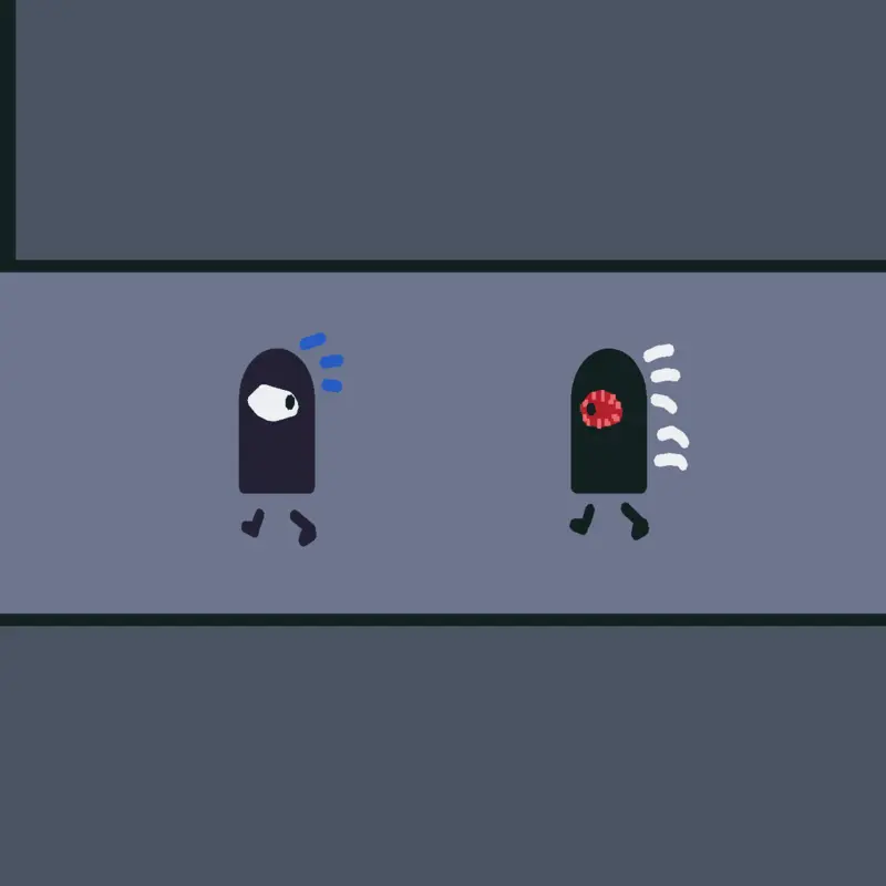 Escape from the evil character by @peperito