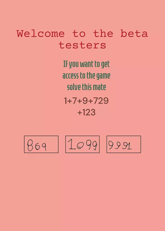 Welcome to the beta game by @NoegarciaDeivid