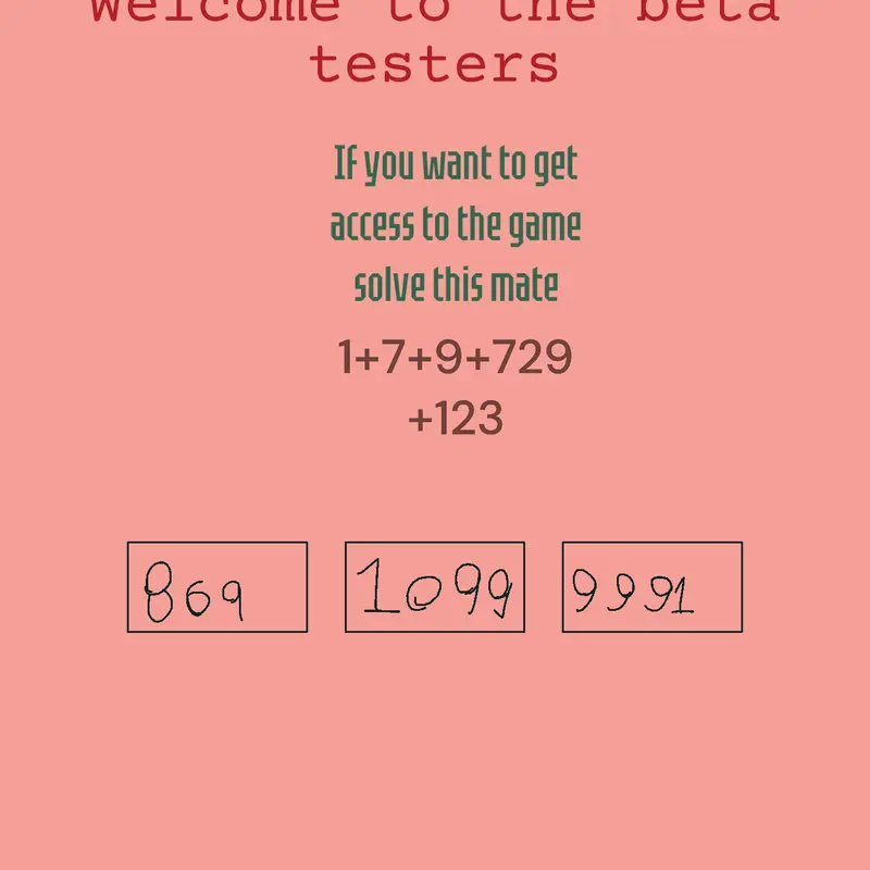 Welcome to the beta game by @NoegarciaDeivid