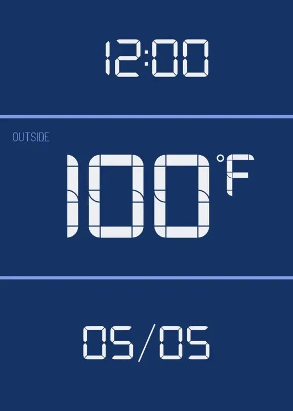 Outside Temperature °F by @Coleso