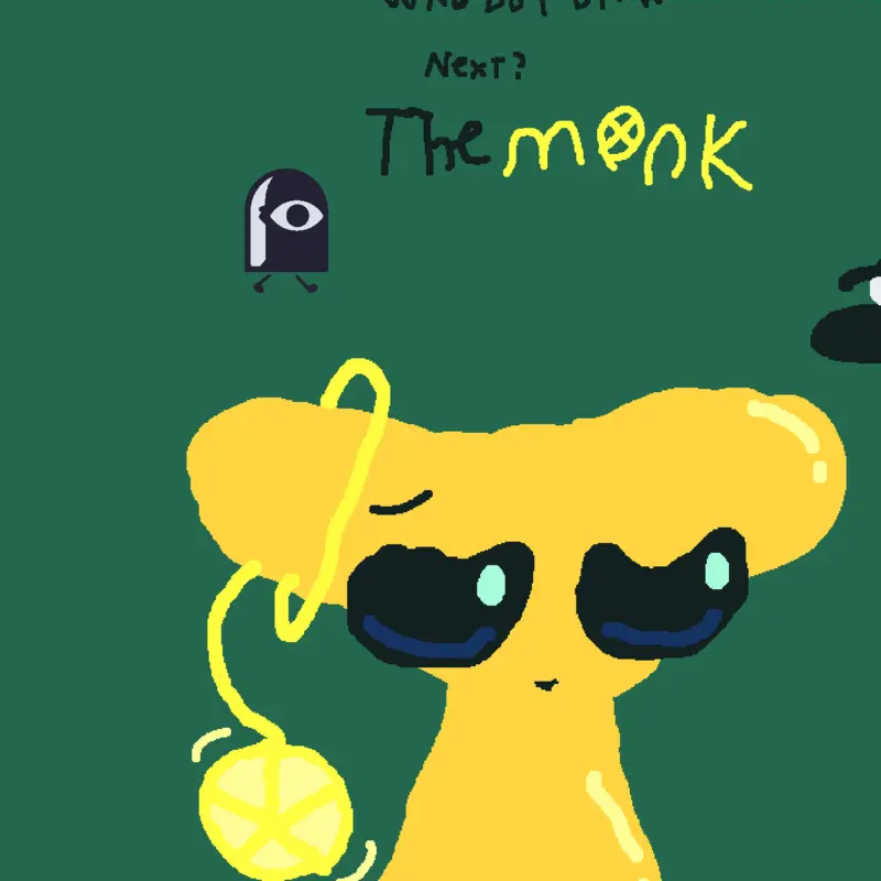 The monk rainworld slugcat by @rainy_world_studio