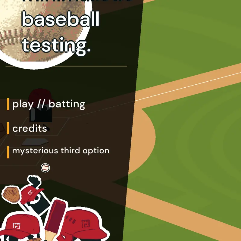 minimalistic baseball testing by @featherdev