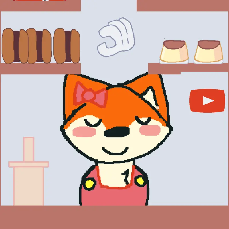Fox mukbang by @Nih_on_pawz