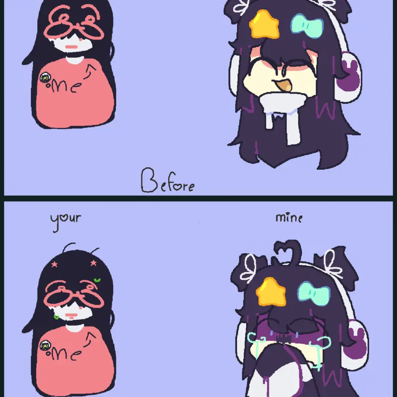 Bad Parenting trend by @prismaisjellyfish