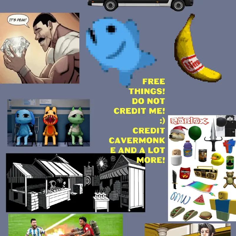 Free things! (Crediting cavermonke) by @Lune1