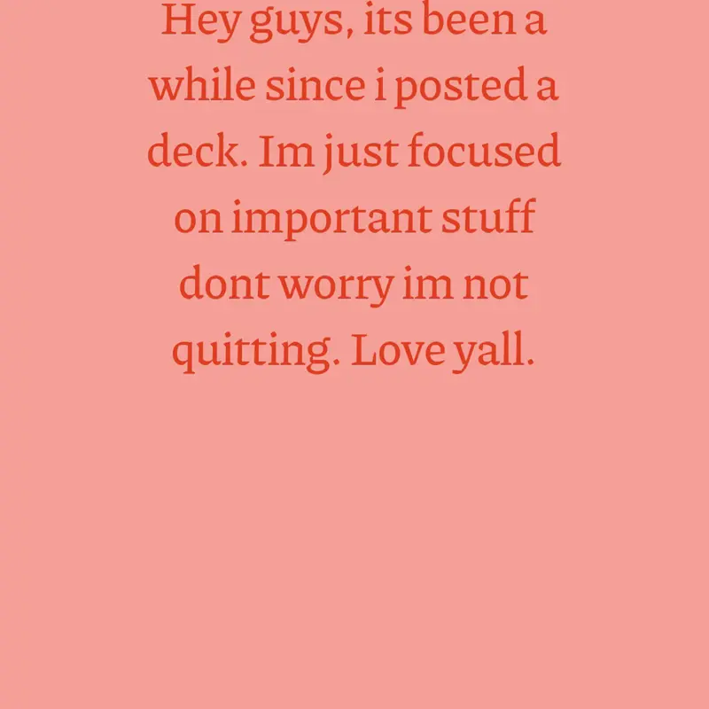 Im not quitting guys dont worry by @LarxenyOrEnzo