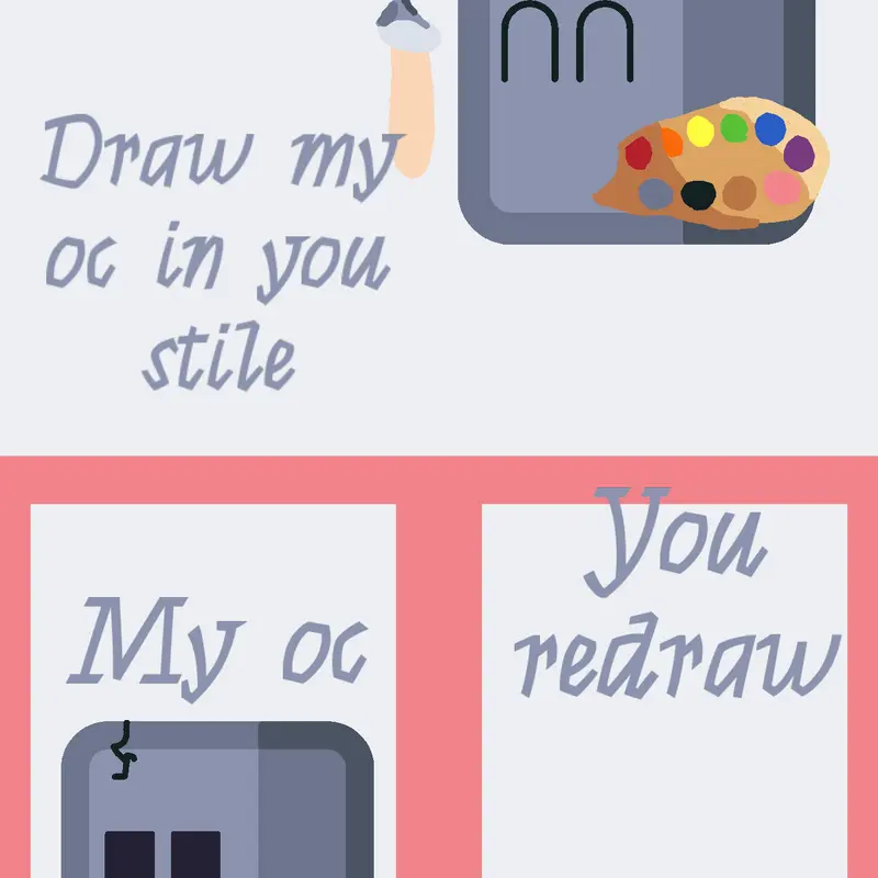 Only draw my OC in you stile by @_grey_cube_oficial2_
