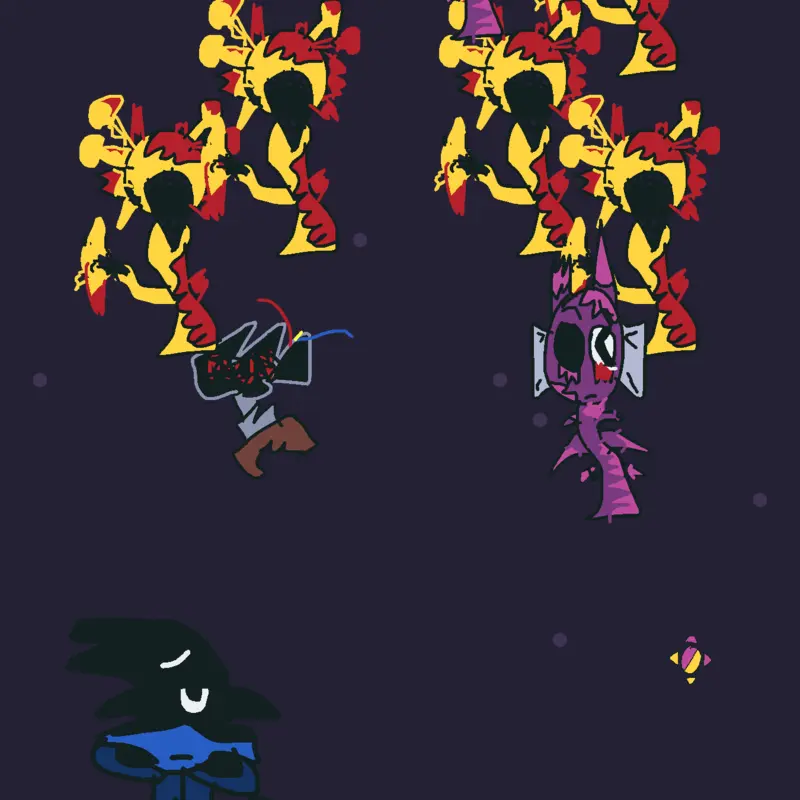 Sprunki jevin attacking mutants by @YourNormal-Jevin