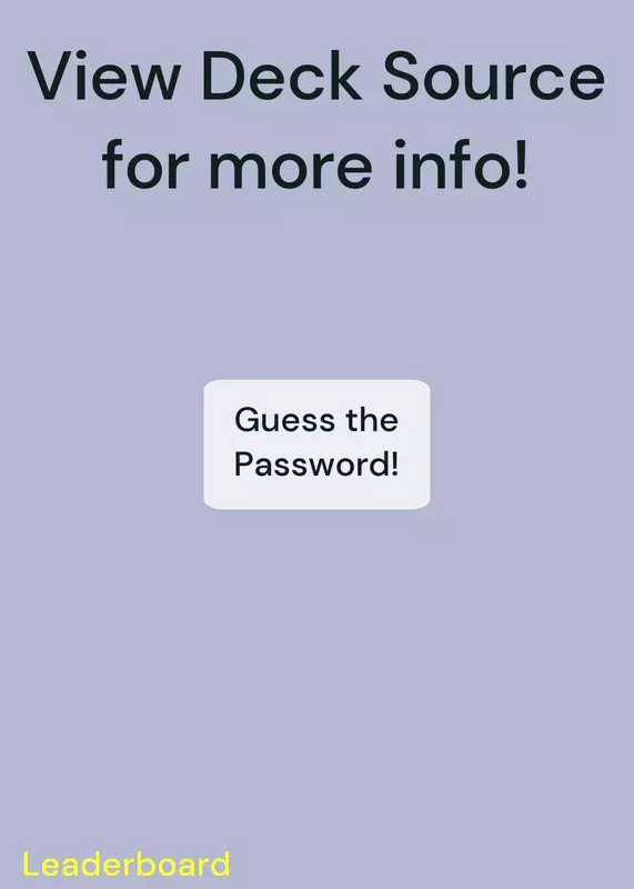 Guess the Password! by @MGoosePlayZ
