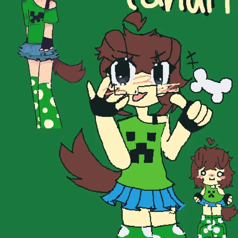 Silly cute furry fanart OC #deck verity by @oh_my_days