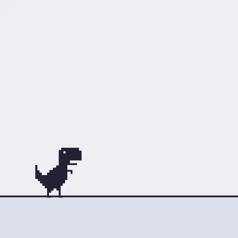 T Rex dinosaur game google by @xX_wolf_Xx