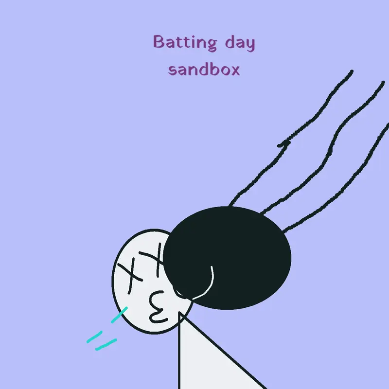 Batting day sandbox #day #batting by @neon_the_cool_bob
