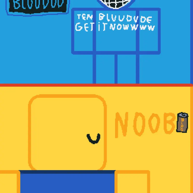 Noob vs bluudud (The remix is available) by @Rusnoobking3