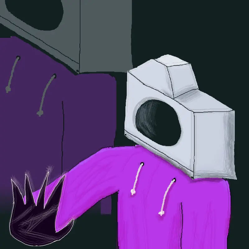 Skibidi toilet camera head drawing by @royaldino