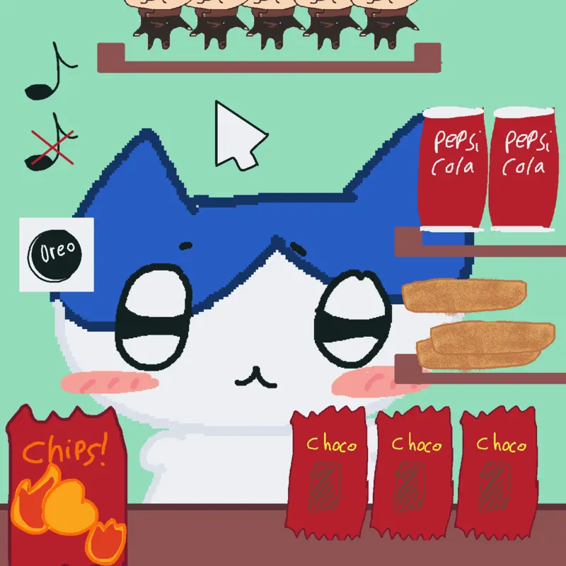 Hachiware eats😂😂😂😂 by @Crayondude