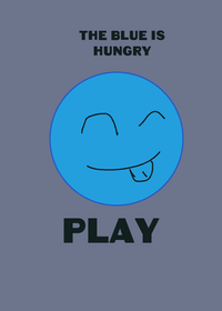 Blue feeding burger