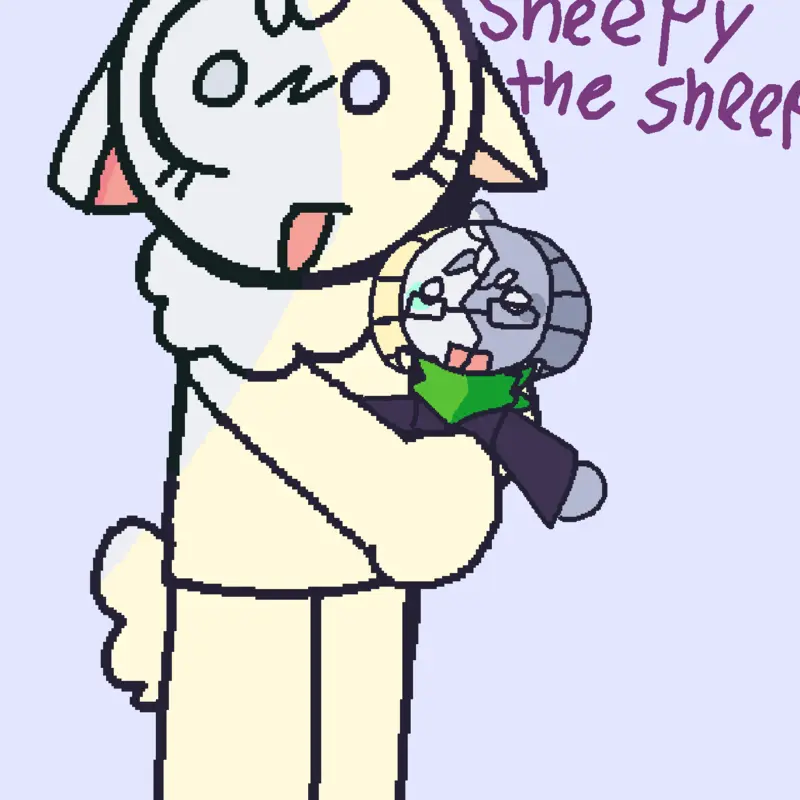 Meet sheppy the sheep! (DANDYS WORLD OC) by @_T1M3_KEEP3R_C0OKIE_FAN