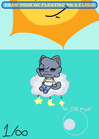 Draw your Oc on a floating cloud