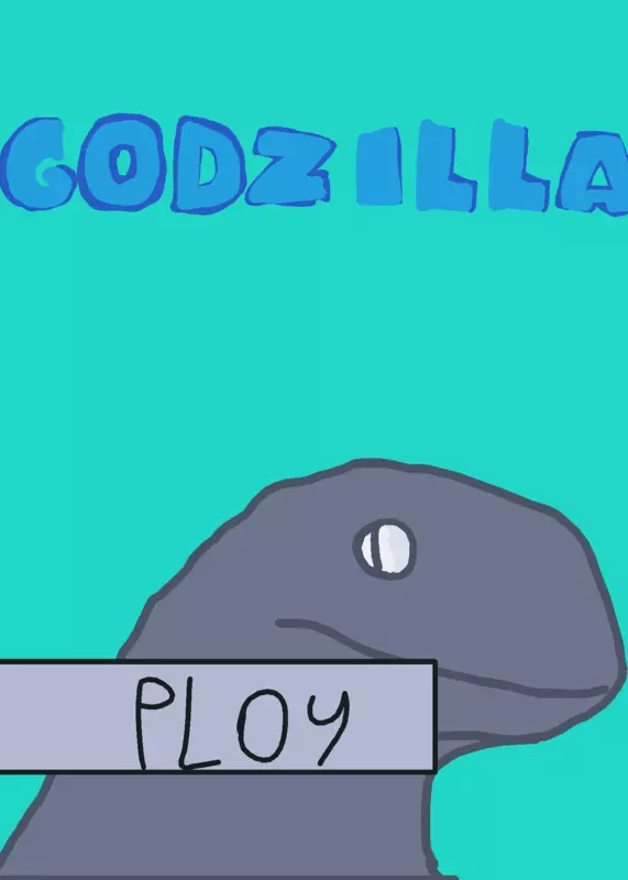 Godzilla with top view by @Remix_studios