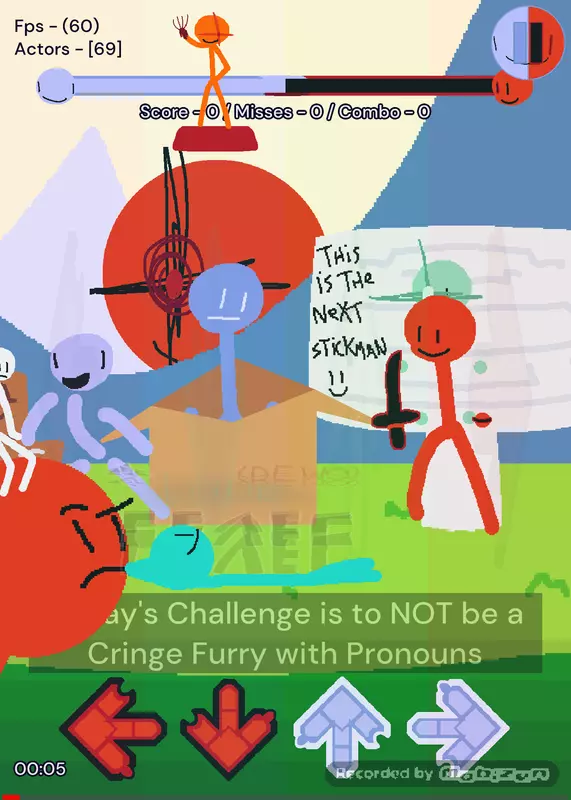 Stickman silly vs the red lord by @InakialfonsoLopezahu