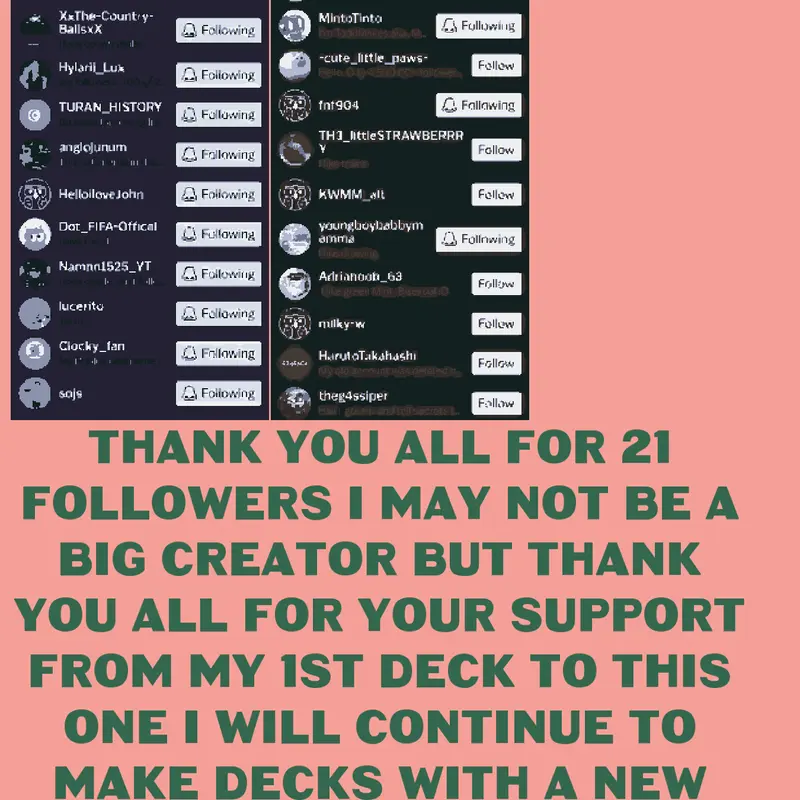 Thank you for twenty one followers by @readwof2025