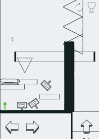 Parkour do stickman verde