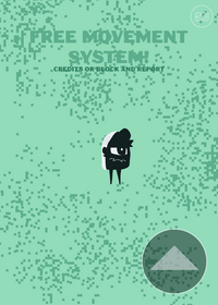 Free movement system, and camera (need...