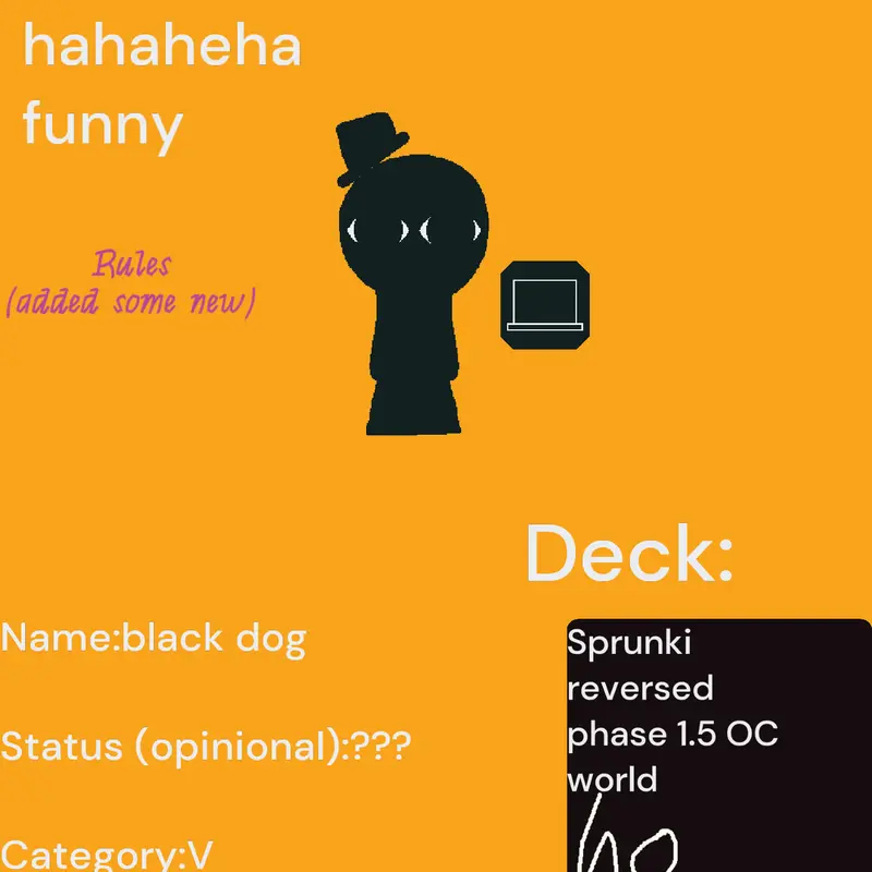 sprunki oc maker reversed phase 1.5 ÆÆÆŒ by @BLACKDOG368