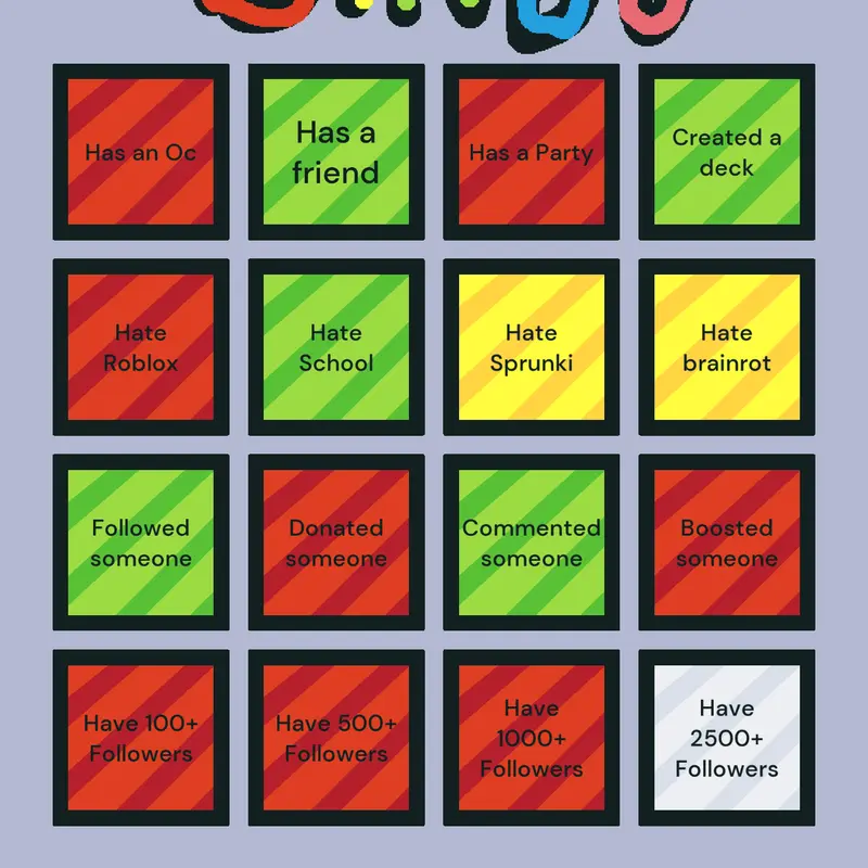 Bingo by @Hotdogs51