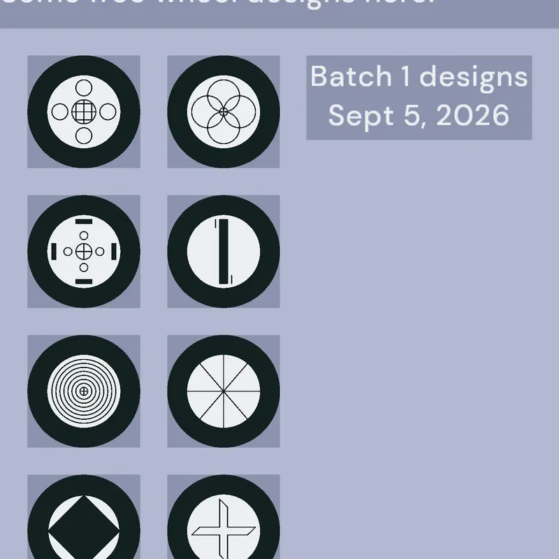 Free Wheel Designs by @Logged_out
