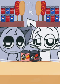 Wenda And Gray Eating To Together
