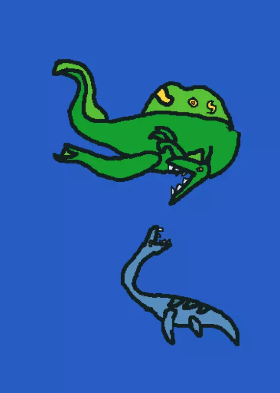 Spinosaurus vs elasmosaurus by @indominusgames