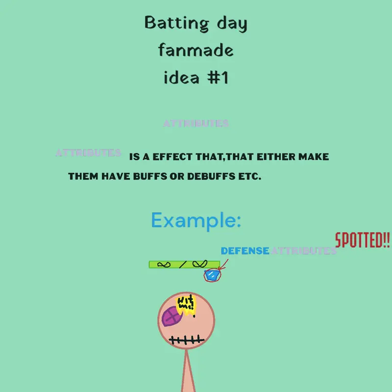 Batting day fanmade ideas"ATTRIBUTES" by @Sam_thesandwich