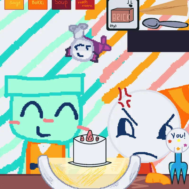 Mukbang ragebaitship by @Beemiel