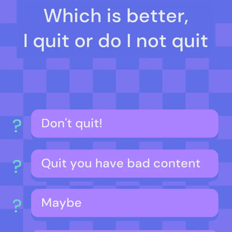 don’t make me quit:c by @jasontrevino
