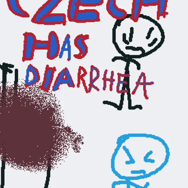 Blue diarrhoea by @teenieping_time123